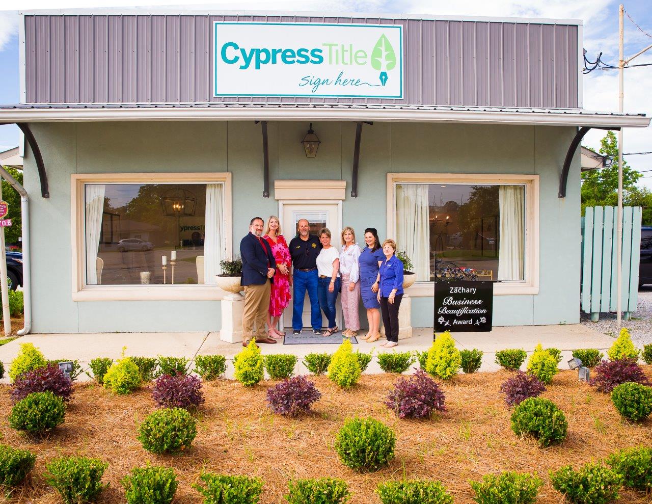 Cypress Title Wins Zachary Community Beautification Business Award